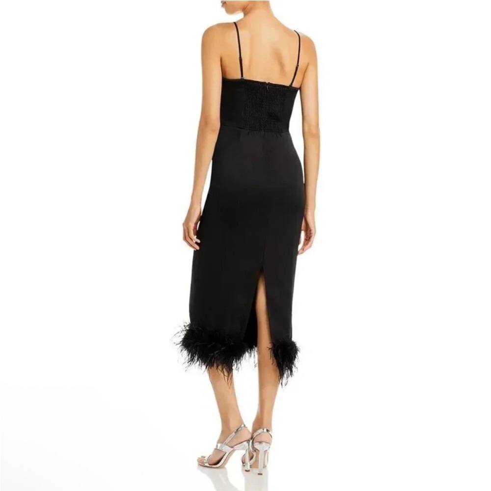 New Lucy Paris Mareena Feather Column Midi Dress size Small - Picture 2 of 2